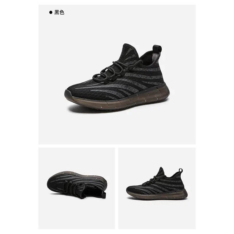 China Fashion Light Weight Anti-slip Walking Zapatos Sneakers Knit Casual Shoes for Men Women