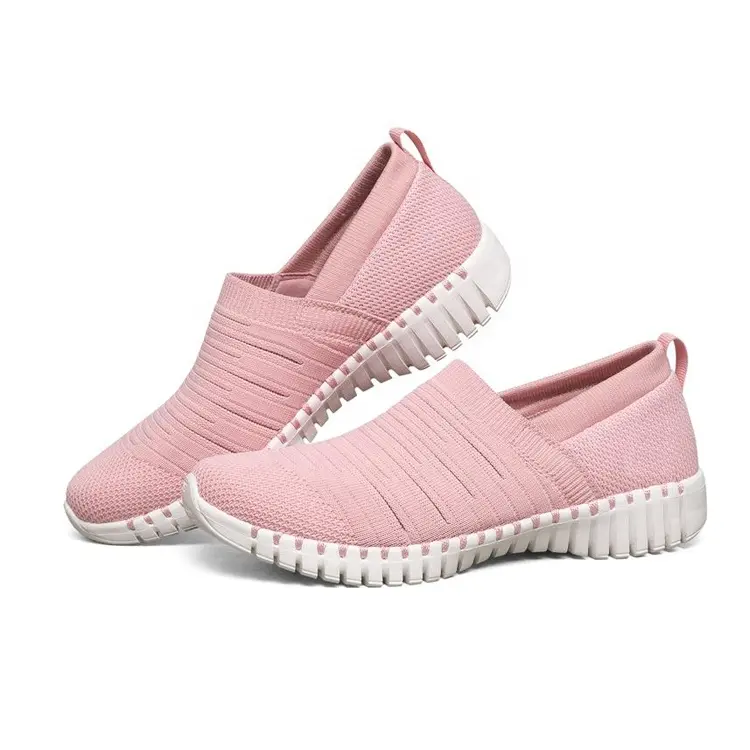 China Suppliers Brand Footwear Fashion Light Weight Loafers Breathable Flat Women Summer Casual Shoes Featured Image