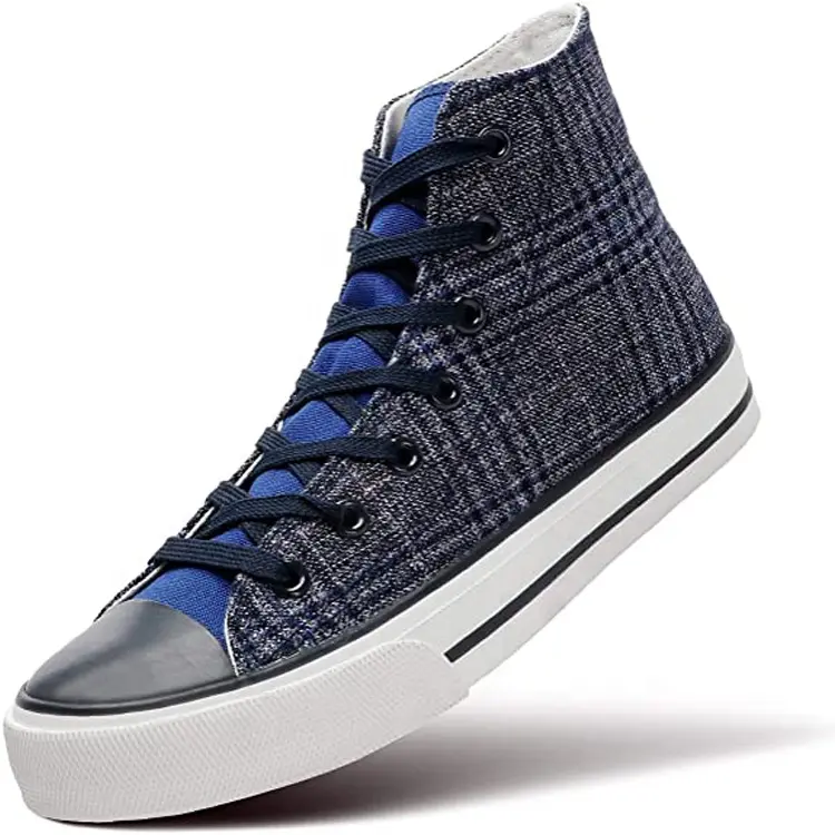 Canvas Sneakers Ups Rubber China High Top Lace Female OEM ODM Service Top Grade Women Casual Walking Shoes Featured Image